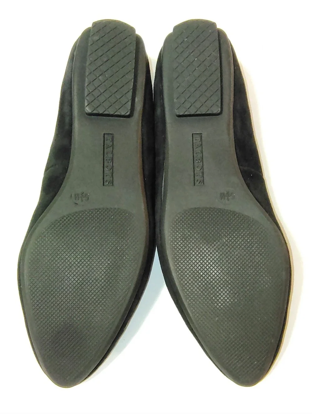 Talbots Women's Francesca Beaded Bow Suede Driving Moccasins Slip-On Flat Black